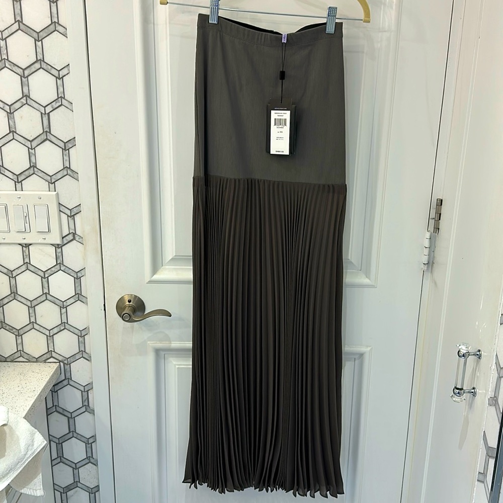NEW With Tags. Herve Leger Long pleated skirt
